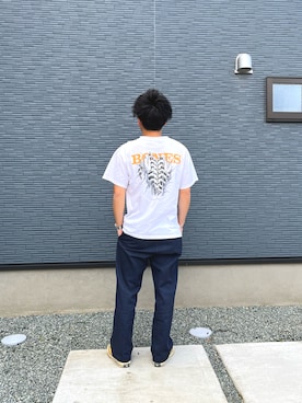 「Dickies（ディッキーズ）のアイテム（パンツ）」を使った、ankomanjuさん（メンズ・164cm）の春コーディネート