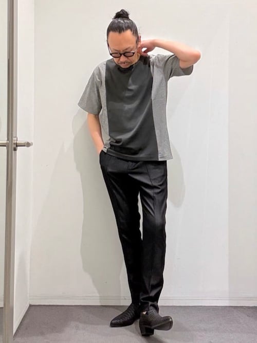 5351 POUR LES HOMMES tシャツ 「異素材MIX」半袖 Tシャツ メンズ