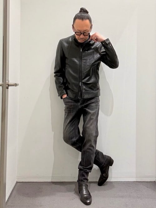 5351 POUR LES HOMMES ブルゾン アウター レザー シングル ライダース