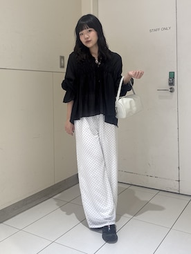 「FREE'S MART（フリーズマート）のアイテム（バッグ）」を使った、mashiroさん（レディース・159cm）の夏コーディネート