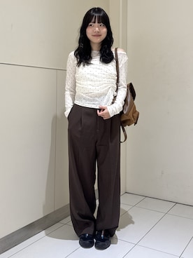 「FREE'S MART（フリーズマート）のアイテム（パンツ）」を使った、mashiroさん（レディース・159cm）の秋コーディネート