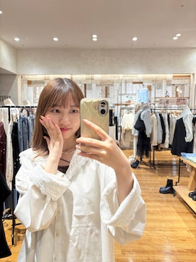 「LOWRYS FARM（ローリーズファーム）のラナテックワイドパンツ　730196（その他パンツ、ブラウン系）」を使った、honon.さん（レディース）の秋コーディネート