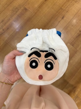 「LOWRYS FARM（ローリーズファーム）の【クレヨンしんちゃん】ぬいキンチャクポーチ 826691/GOODS（ポーチ、その他）」を使った、honon.さん（レディース）の夏コーディネート