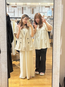 「LOWRYS FARM（ローリーズファーム）のステンレスフープチョーカー 127295（チョーカー、ゴールド系）」を使った、honon.さん（レディース）の夏コーディネート
