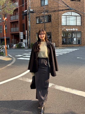 「グリーン」｜Karinさん（レディース・160cm）の春コーディネート