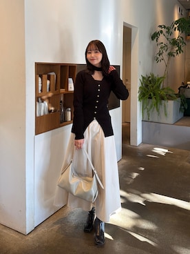 「SENEE（セニー）のアイテム（トップス）」を使った、Karinさん（レディース・160cm）の春コーディネート