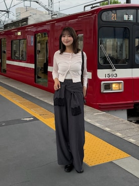 「MOUSSY（マウジー）のアイテム」を使った、Karinさん（レディース・160cm）の秋コーディネート