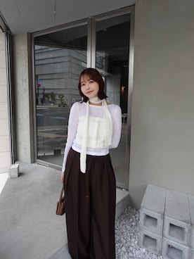 「lawgy（ラウジー）のアイテム」を使った、Karinさん（レディース・160cm）の春コーディネート