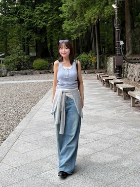 「アイテム（カーディガン/ボレロ）」を使った、Karinさん（レディース・160cm）の秋コーディネート