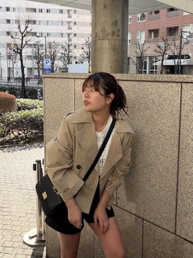 「GU（ジーユー）のアイテム（バッグ）」を使った、Uさん（レディース・167cm）の春コーディネート