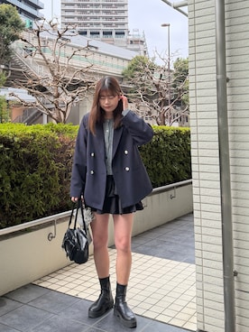 「しまむら（シマムラ）のアイテム（ジャケット/アウター）」を使った、Uさん（レディース・167cm）の春コーディネート