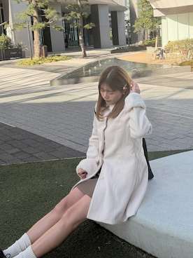 「clear（クリア）のアイテム」を使った、Uさん（レディース・167cm）の冬コーディネート