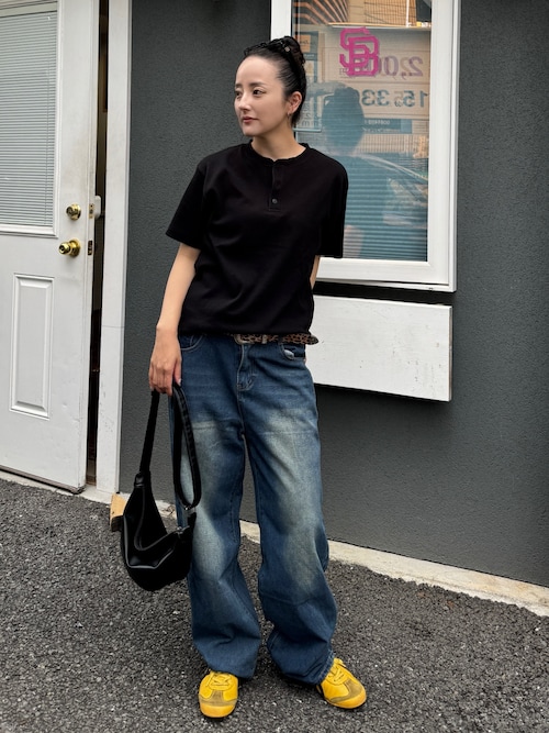 lilful ワイドパンツ ジーンズ デニム デニムパンツ パッチワーク