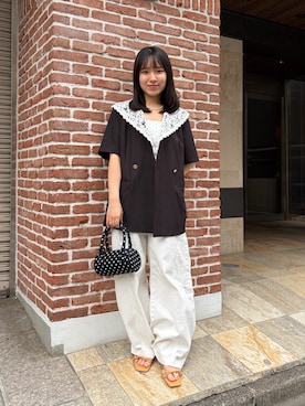 「アイテム（アクセサリー）」を使った、だみちゃん🦥  さん（レディース・153cm）の春コーディネート