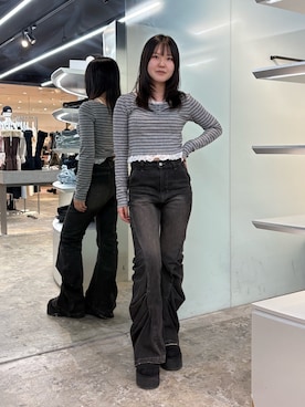 松澤琉華さん（レディース・160cm）の秋コーディネート