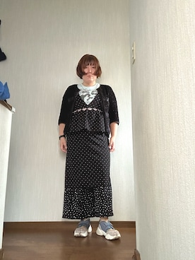 「しまむら（シマムラ）のアイテム（ワンピース/ドレス）」を使った、tmgaさん（レディース・154cm）の秋コーディネート