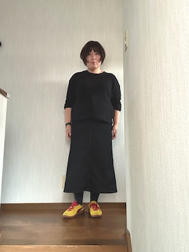 「GAP（ギャップ）のアイテム（トップス、ブラック系）」を使った、tmgaさん（レディース・154cm）の秋コーディネート