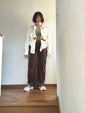 「H&M（エイチ・アンド・エム）のアイテム（トップス）」を使った、tmgaさん（レディース・154cm）の秋コーディネート