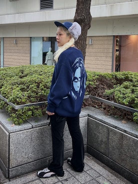 「X-girl（エックスガール）のアイテム（キャップ）」を使った、maimaikagirlさん（レディース・152cm）の秋コーディネート