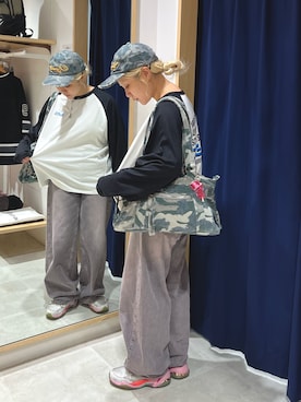 「X-girl（エックスガール）のアイテム（キャップ）」を使った、maimaikagirlさん（レディース・152cm）の秋コーディネート