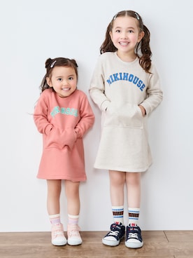 「スウェットワンピース」｜MIKIHOUSE　ミキハウス公式さん（キッズ・90cm）の秋コーディネート