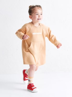 「MIKI HOUSE（ミキハウス）のアイテム」を使った、大塚聖奈さん（キッズ・90cm）の春コーディネート