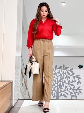 「tk.TAKEO KIKUCHI（ティーケータケオキクチ）のアイテム（ジャケット/アウター）」を使った、エリカさん（レディース・165cm）の春コーディネート