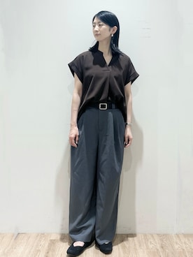 「OPAQUE.CLIP（オペークドットクリップ）のアイテム」を使った、momokoさん（レディース・161cm）の夏コーディネート