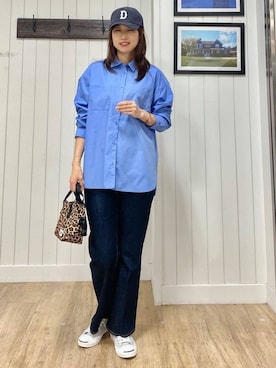 「アイテム（おもちゃ、ベージュ系）」を使った、Junさん（レディース・170cm）の夏コーディネート
