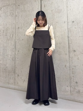 「KBF（ケイビーエフ）のアイテム（セットアップ）」を使った、ひなのさん（レディース・147cm）の秋コーディネート