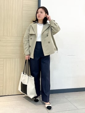 「grove（グローブ）のアイテム（パンツ）」を使った、YOさん（レディース・157cm）の春コーディネート