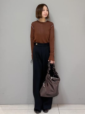 「HusHusH（ハッシュアッシュ）のアイテム」を使った、yさん（レディース・157cm）の冬コーディネート