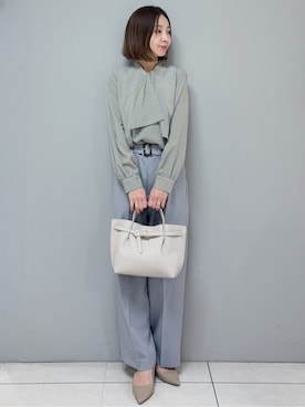 「index（インデックス）のアイテム（パンツ）」を使った、yさん（レディース・157cm）の春コーディネート