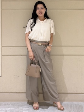 「オフィスカジュアル」｜Momokaさん（レディース・158cm）の夏コーディネート