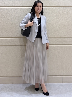 「COUP DE CHANCE（クードシャンス）のアイテム（シャツ/ブラウス）」を使った、Momokaさん（レディース・158cm）の夏コーディネート