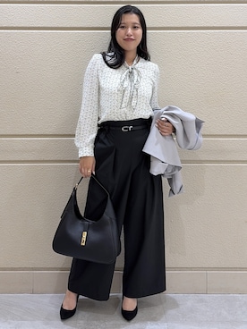 「COUP DE CHANCE（クードシャンス）のアイテム（シャツ/ブラウス）」を使った、Momokaさん（レディース・158cm）の夏コーディネート