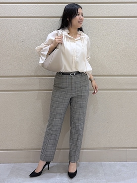 「COUP DE CHANCE（クードシャンス）のアイテム（その他パンツ）」を使った、Momokaさん（レディース・158cm）の秋コーディネート