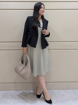 「COUP DE CHANCE（クードシャンス）のアイテム（ショルダーバッグ）」を使った、Momokaさん（レディース・158cm）の秋コーディネート