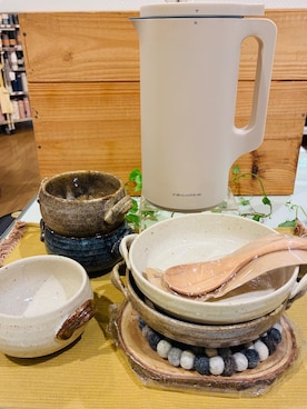 「アイテム（食器）」を使った、Shimanekoさん（レディース・160cm）の秋コーディネート