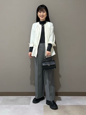 「INDIVI（インディヴィ）のアイテム（ブルゾン）」を使った、KEIKOさん（レディース・152cm）の春コーディネート