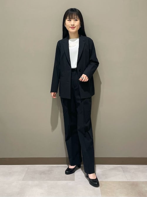 INDIVI（インディヴィ）の「【日本製／トリアセテート混】アシメライン