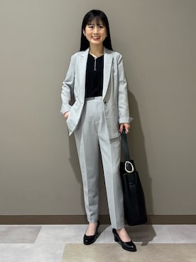 「Sunauna（スーナウーナ）のアイテム」を使った、KEIKOさん（レディース・152cm）の春コーディネート