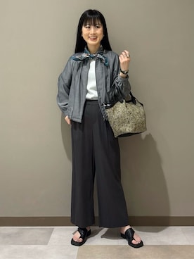 「INDIVI（インディヴィ）のアイテム（ブルゾン）」を使った、KEIKOさん（レディース・152cm）の春コーディネート