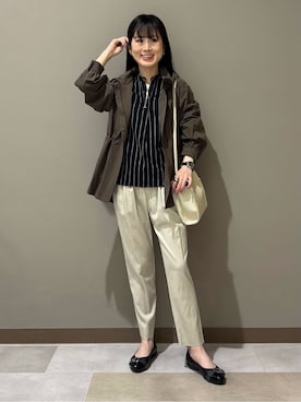 「INDIVI（インディヴィ）のアイテム（ブルゾン）」を使った、KEIKOさん（レディース・152cm）の春コーディネート