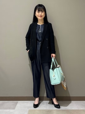 「TAKEO KIKUCHI（タケオキクチ）のアイテム（パンツ）」を使った、KEIKOさん（レディース・152cm）の春コーディネート