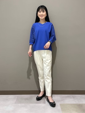 「INDIVI（インディヴィ）のアイテム」を使った、KEIKOさん（レディース・152cm）の春コーディネート
