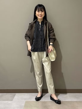 「INDIVI（インディヴィ）のアイテム（ブルゾン）」を使った、KEIKOさん（レディース・152cm）の春コーディネート