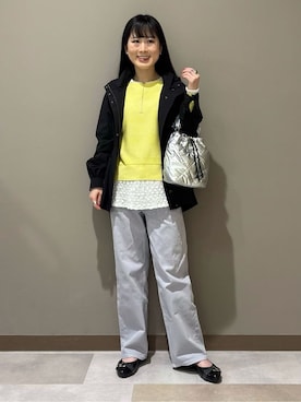 「INDIVI（インディヴィ）のアイテム（ブルゾン）」を使った、KEIKOさん（レディース・152cm）の春コーディネート