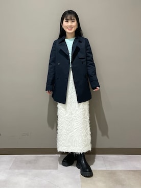 「アイテム（トレンチコート、ブルー系）」を使った、KEIKOさん（レディース・152cm）の春コーディネート