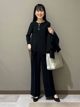 「HusHusH（ハッシュアッシュ）のアイテム（パンツ）」を使った、KEIKOさん（レディース・152cm）の春コーディネート